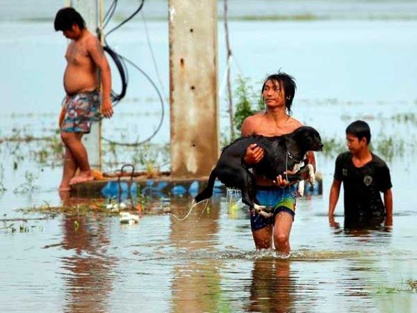 Самое большое наводнение в Таиланде